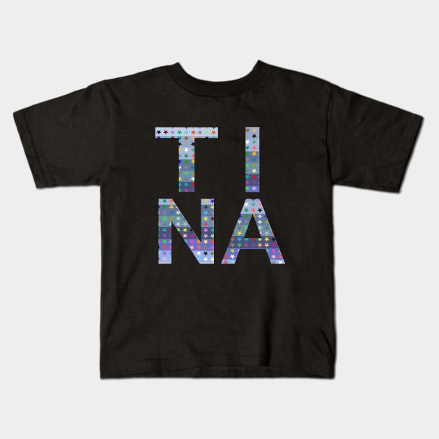 Tina, name, typography Kids T-Shirt by Furashop